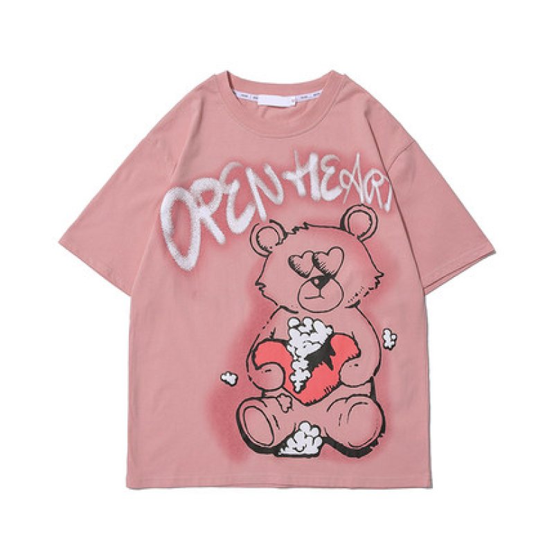 画像4: 21 Open Heart Graffiti Paint Bear Tshirts Pants Setup テディベア 熊  Tシャツセットアップ スウェット  (4)