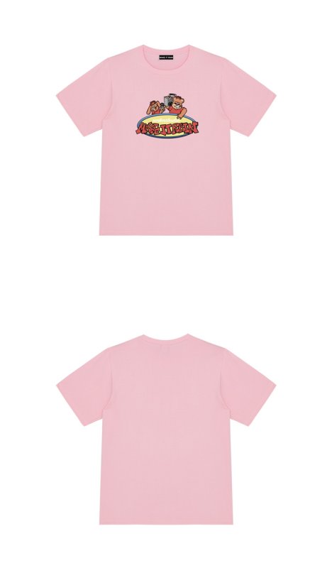 画像10: Unisex make it rain make it rain comic print T-shirt 男女兼用 ユニセックス コミックドッグ&ベアプリントTシャツ (10)