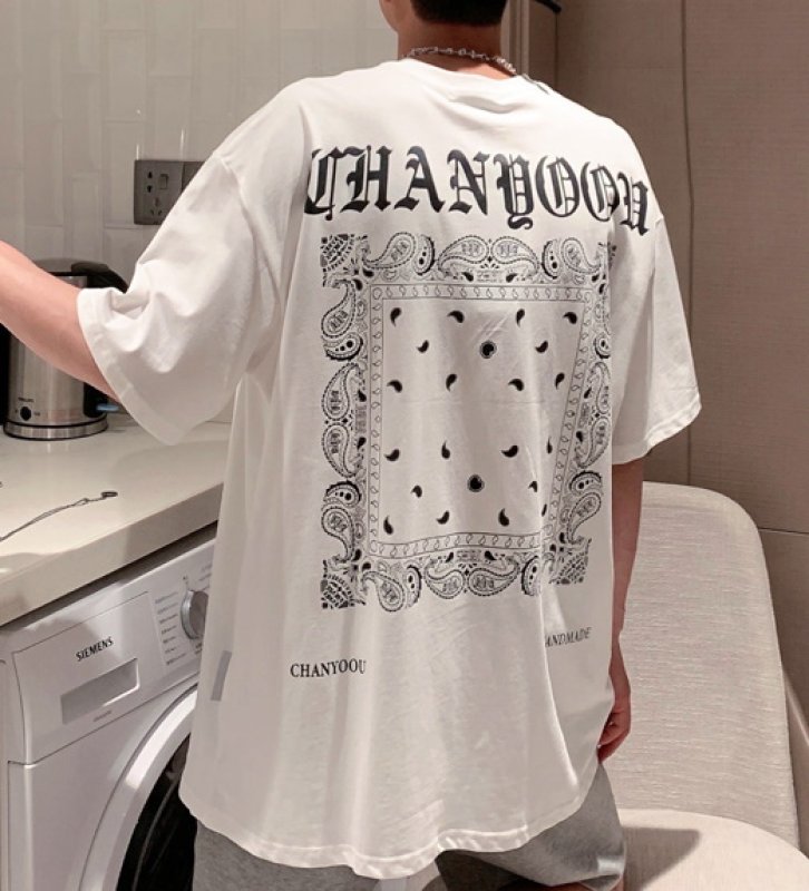 画像6: Unisex Bandana Paisley T-shirt 男女兼用 ユニセックス バンダナ ペイズリー柄Tシャツ (6)