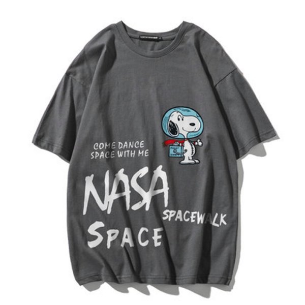 画像1: Unisex NASA joint Snoopy T-shirt　男女兼用 ユニセックス ナサ＆スヌーピーTシャツ (1)