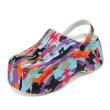 画像3: Women's Summer Rainbow Spray Color Platform Garden Sandals Outdoor Slides 厚底 タイダイ ガーデンサンダル アウトドアサンダル (3)