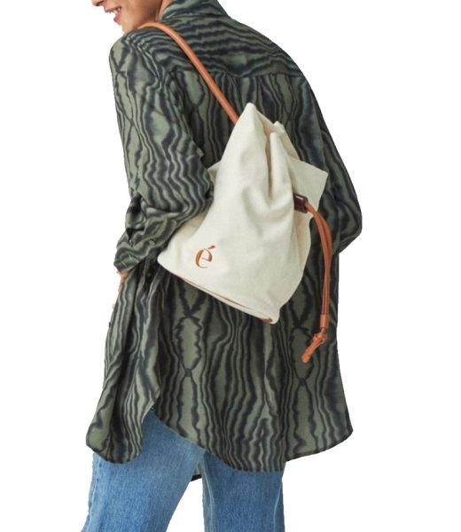 画像1: Unisex canvas shoulder handbag shoulder bag　男女兼用バケットキャンバスショルダーバッグ (1)