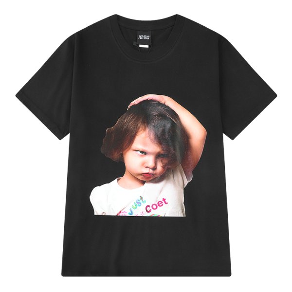 画像1: Unisex Cute baby photo printT-shirt　男女兼用 ユニセックスキュートベビーフォトプリントTシャツ (1)