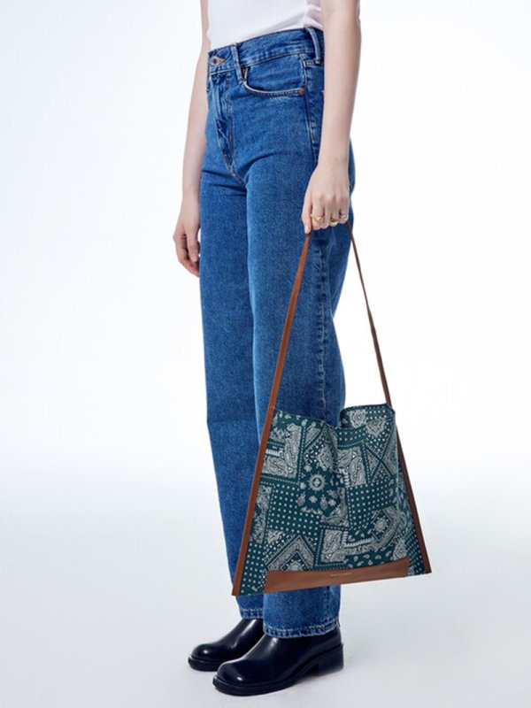 画像4: Unisex paisley pattern shoulder bag 男女兼用バンダナ柄 ペイズリー ショルダーバッグ (4)