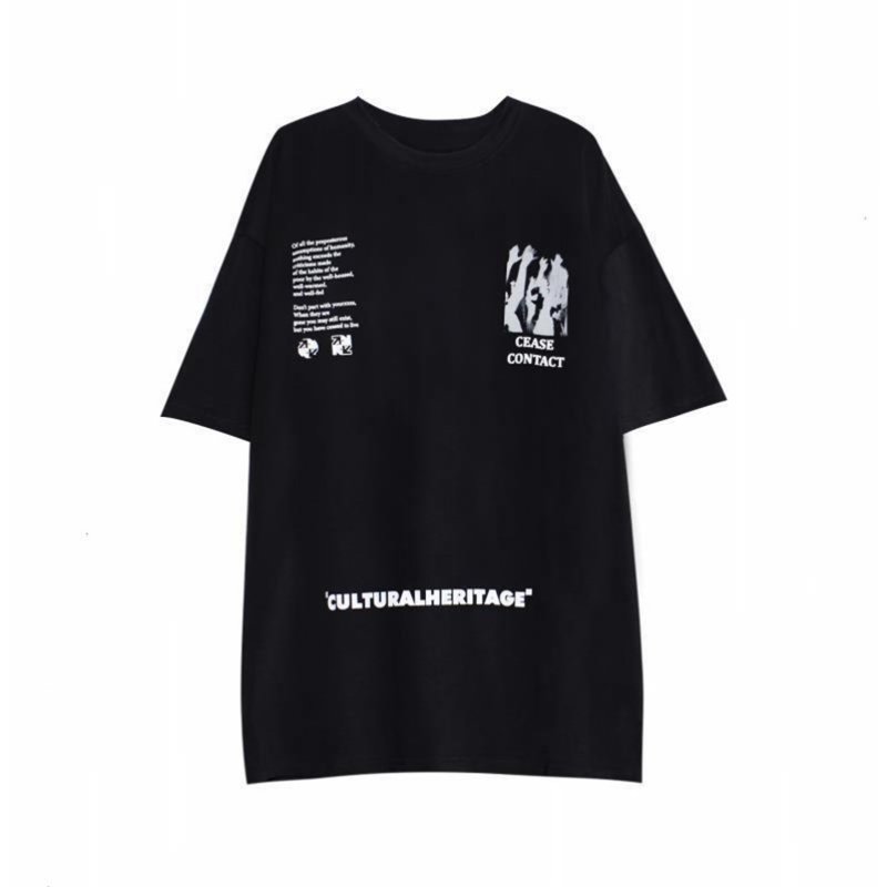 画像4: Unisex Personality hip hop t-shirt 男女兼用 ユニセックスオーバーサイズパーソナリティヒップホップTシャツ (4)