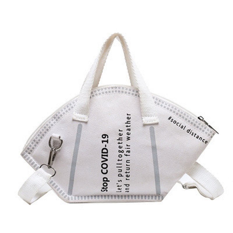 画像9: canvas mask Shoulder tote Bag 男女兼用キャンサスマスクトート ショルダーバッグ  (9)