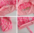 画像7: pink leopard print canvas tote shoulder bag　ピンクレオパード キャンバス バケット＆スクエア トート ショルダーバッグ エコバッグ (7)