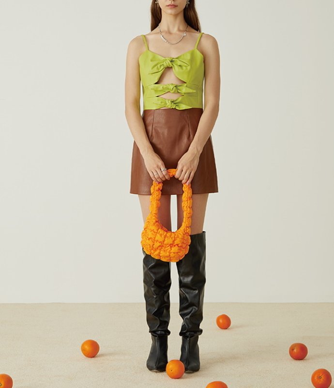 画像11: Candy Color One Shoulder Armpit Bag キャンディーカラーキルティングワンショルダートート ショルダーバッグ  (11)