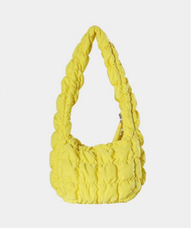 画像5: Candy Color One Shoulder Armpit Bag キャンディーカラーキルティングワンショルダートート ショルダーバッグ  (5)