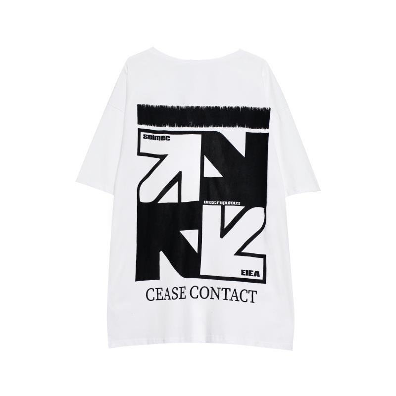 画像2: Unisex Personality hip hop t-shirt 男女兼用 ユニセックスオーバーサイズパーソナリティヒップホップTシャツ (2)