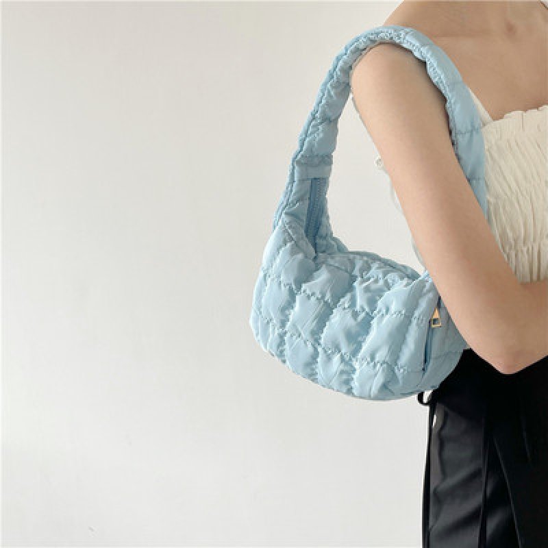 画像8: Candy Color One Shoulder Armpit Bag キャンディーカラーキルティングワンショルダートート ショルダーバッグ  (8)