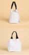 画像7: Canvas drawstring tote bag with smile　男女兼用スマイル付きキャンバス巾着トートバッグエコバッグ  (7)