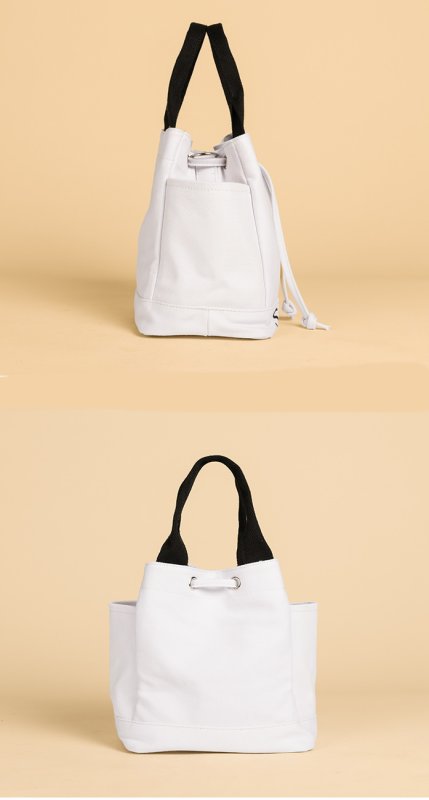 画像7: Canvas drawstring tote bag with smile　男女兼用スマイル付きキャンバス巾着トートバッグエコバッグ  (7)