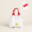 画像2: Canvas drawstring tote bag with smile　男女兼用スマイル付きキャンバス巾着トートバッグエコバッグ  (2)