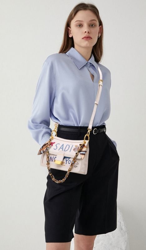 画像2: 21 Woman’s graffiti my melody Dumbo handbag chain scarf tote bag portable bucket bag グラフィックプリント マイメロディ ダンボ バケットバッグトート ショルダー ポシェット ハンドバック  (2)