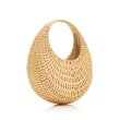 画像5: French half-moon hand-woven rattan bag  ハーフムーン半月ラタントートバッグ (5)