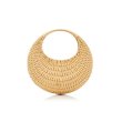 画像3: French half-moon hand-woven rattan bag  ハーフムーン半月ラタントートバッグ (3)