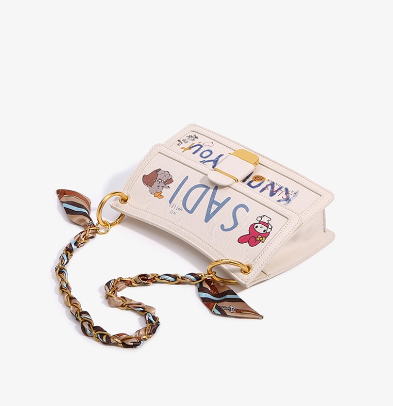 画像5: 21 Woman’s graffiti my melody Dumbo handbag chain scarf tote bag portable bucket bag グラフィックプリント マイメロディ ダンボ バケットバッグトート ショルダー ポシェット ハンドバック  (5)