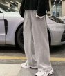 画像3: Unisex Wide Pants Trousers Bottoms Plain Street Tapered Pants 　男女兼用ユニセックス スウェットワイドテパード パンツ (3)