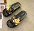 画像2: cartoon bear platform soft bottom flat Sandals slippers shower sandals　フラット 厚底キュートベア 熊フリップフロップシャワーサンダル スリッパ (2)