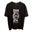 画像1: Unisex reflective print Paisley bandana pattern bear t-shirt　男女兼用 ユニセックスバンダナ柄ペーズリーベア 熊プリントTシャツ (1)