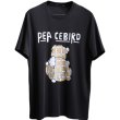 画像1: Unisex Plaid teddy bear PrintT-shirt　　男女兼用 ユニセックス チェックベア 熊 プリントTシャツ (1)