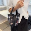 画像3: Woman’s Bear graphic paint  bucket Tote shoulder bag グラフィックベア熊プリント バケットバッグトート ショルダー ポシェット ハンドバック　 (3)