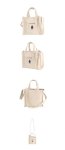 画像6: Steve Bear new square canvas portable diagonal bagTote shoulder bag  スティーブベアースクエアキャンバスポータブルトート ショルダー  ハンドバック　 (6)
