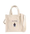 画像1: Steve Bear new square canvas portable diagonal bagTote shoulder bag  スティーブベアースクエアキャンバスポータブルトート ショルダー  ハンドバック　 (1)