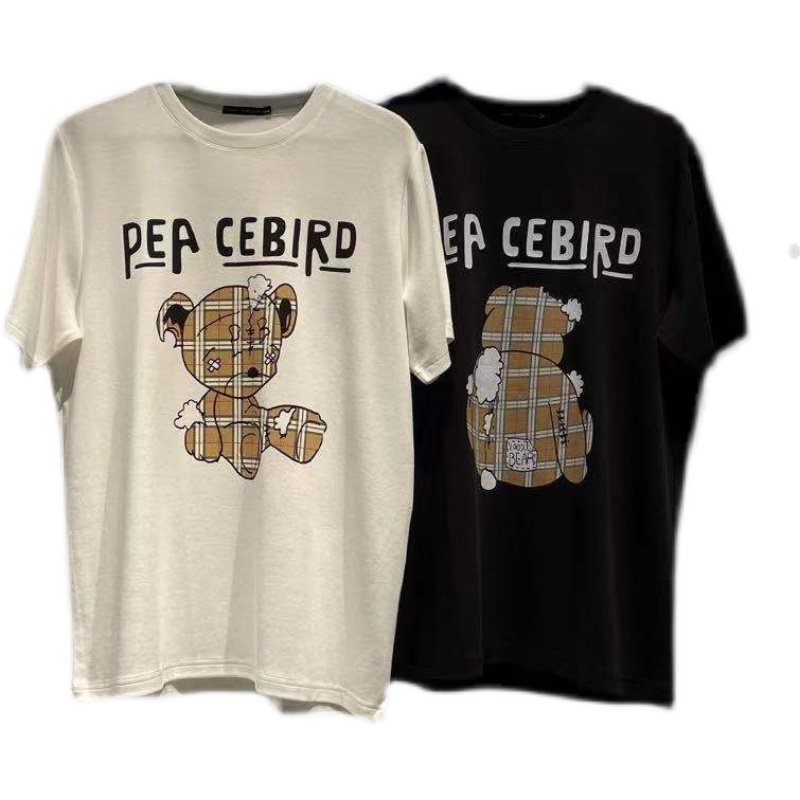 画像3: Unisex Plaid teddy bear PrintT-shirt  男女兼用 ユニセックス チェックベア 熊 プリントTシャツ (3)