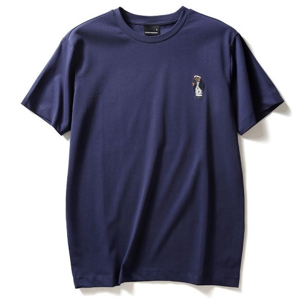 画像1: Unisex One point bear embroidery T-shirt　　男女兼用 ユニセックスワンポイントベア刺繡 Tシャツ (1)