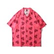 画像7:  Unisex loose Aloha shirt short sleeves shirt　 男女兼用 ユニセックス  ヒップホップアロハシャツ (7)