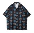 画像2:  Unisex loose Aloha shirt short sleeves shirt　 男女兼用 ユニセックス  ヒップホップアロハシャツ (2)