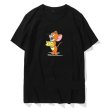 画像1: Unisex One Tom and Jerry Jerry & Cheese Print T-shirt　即納男女兼用 ユニセックス トムとジェリー トム＆ジェリー ジェリー＆チーズプリント Tシャツ (1)