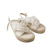 画像10: flat cross strapTweed & Pearl sandals slippers 　フラットパール付きバックストラップサンダル スリッパ (10)