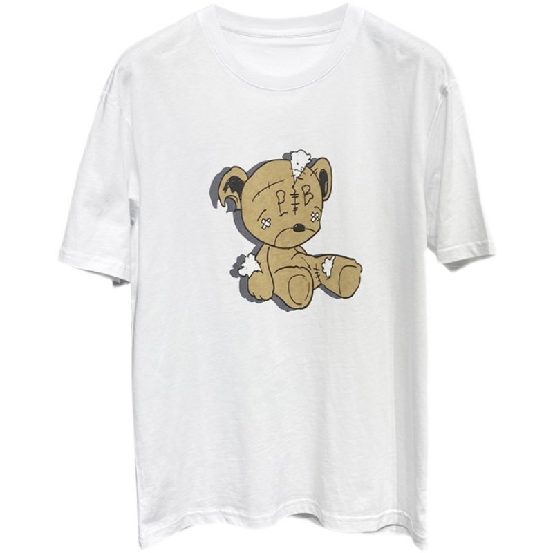 画像2: Unisex Torn bear PrintT-shirt  男女兼用 ユニセックス PB ベア 熊 プリントTシャツ (2)