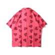 画像9:  Unisex loose Aloha shirt short sleeves shirt　 男女兼用 ユニセックス  ヒップホップアロハシャツ (9)
