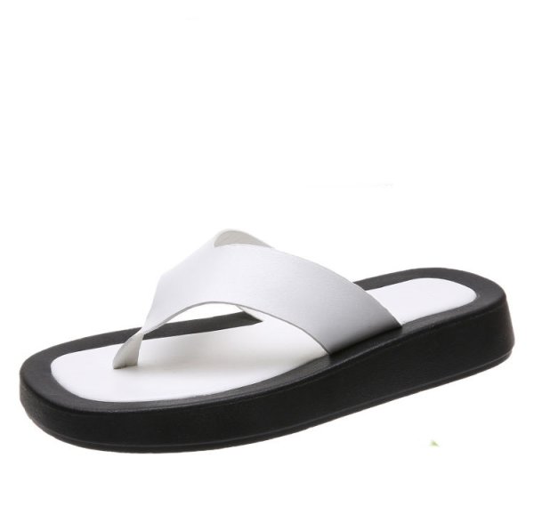 画像1: Bicolor platform sandals slippers 　トングプラットホーム厚底 ビーチサンダル スリッパスリッパ (1)