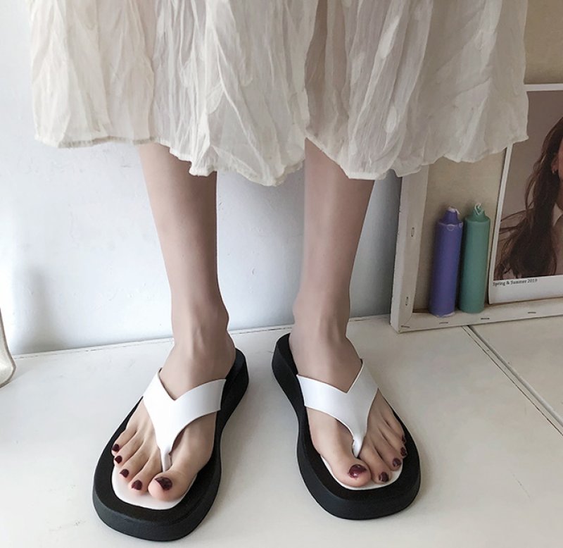画像6: Bicolor platform sandals slippers 　トングプラットホーム厚底 ビーチサンダル スリッパスリッパ (6)