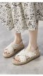 画像9: flat cross strapTweed & Pearl sandals slippers 　フラットパール付きバックストラップサンダル スリッパ (9)