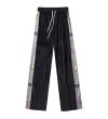 画像2: Unisex side nine-point pants stitching contra st color velvet trousers ankle zipper straight pants  ユニセックス男女兼用サイドナインポイントパンツ (2)