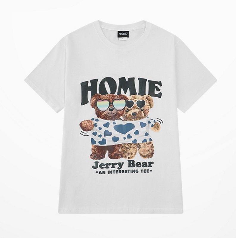 画像2: Unisex HOMIE bare print T-shirt 男女兼用 ユニセックス HOMIEベア熊プリントTシャツ (2)
