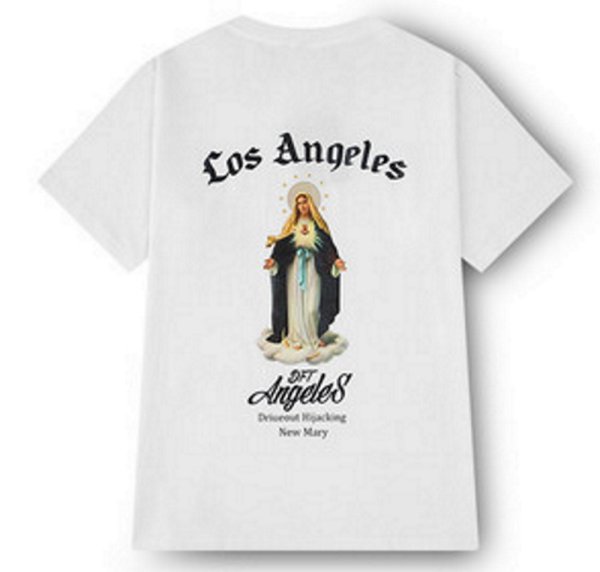画像1: Unisex Los Angeles ARGELES Maria Photo Print T-shirt  男女兼用 ユニセックスロサンジェルスマリアフォトプリントTシャツ (1)