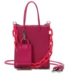 画像1: small square acrylic chain armpit Tote shoulder bag  チェーンショルダーストラップトート ショルダー  ハンドバック　 (1)