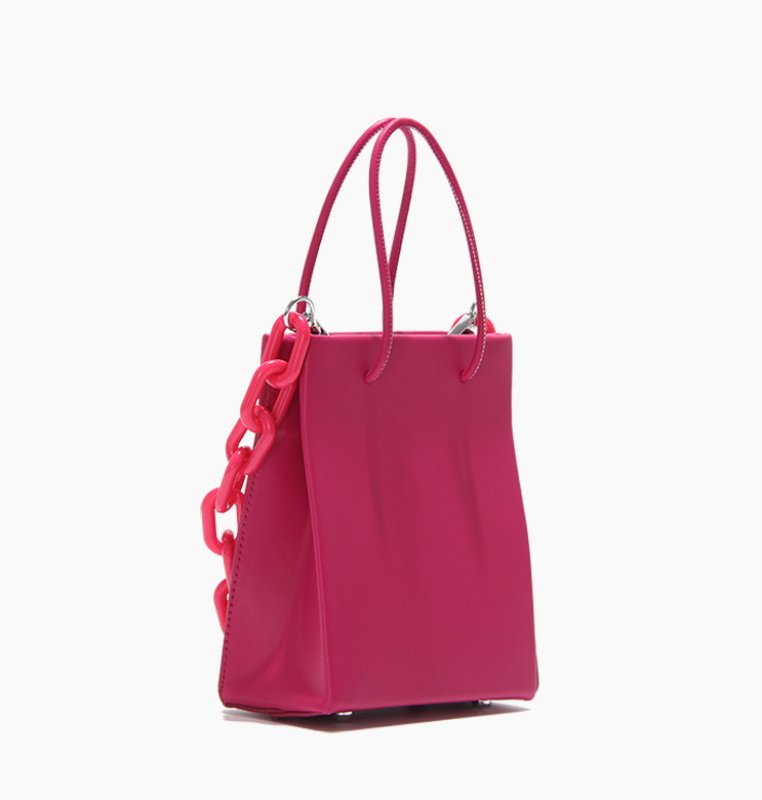 画像3: small square acrylic chain armpit Tote shoulder bag  チェーンショルダーストラップトート ショルダー  ハンドバック  (3)