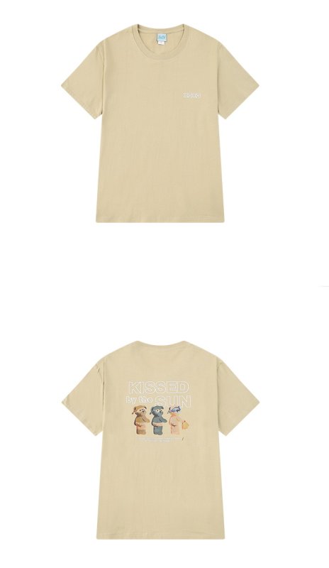 画像5: Unisex Retro Little Nili ins cartoon t-shirt 男女兼用 ユニセックスリトルベア熊プリントプリントTシャツ (5)
