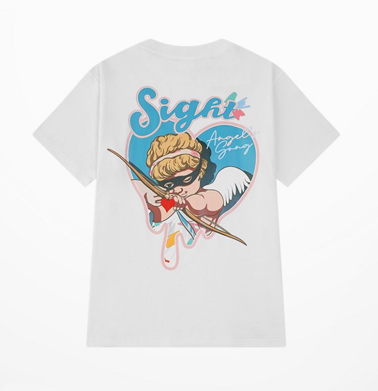画像2: Unisex Comic Angel Heart t-shirt 男女兼用 ユニセックスエンジェルハートプリントプリントTシャツ (2)