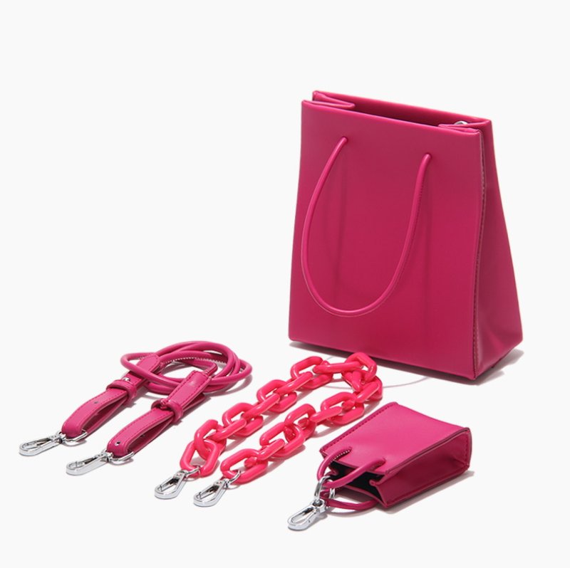 画像12: small square acrylic chain armpit Tote shoulder bag  チェーンショルダーストラップトート ショルダー  ハンドバック  (12)