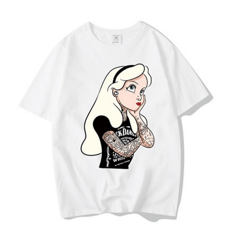 Unisex Punk Princess Print T-shirt 男女兼用 ユニセックス