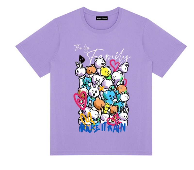 画像4: Unisex graffiti cartoon Print T-shirt  男女兼用 ユニセックスビックファミリーグラフィックペイントTシャツ (4)